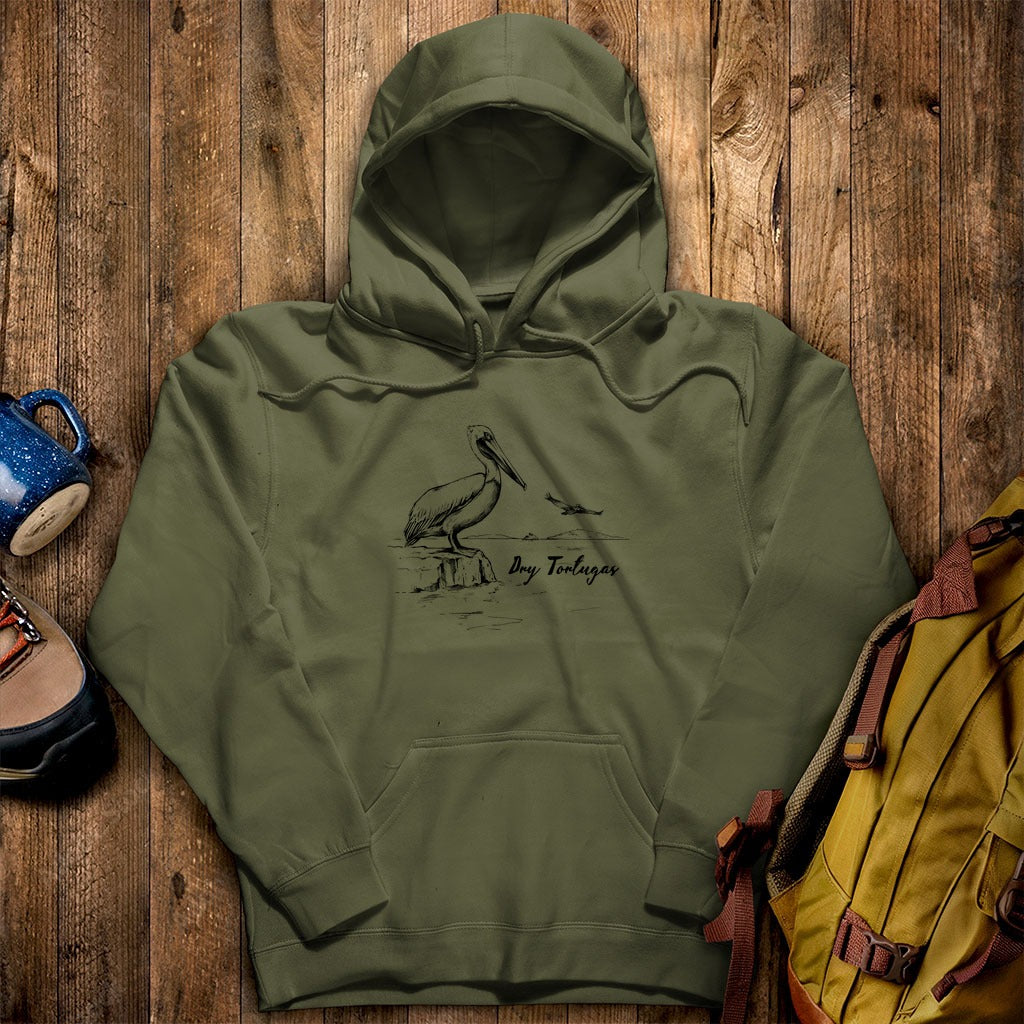 Dry Tortugas Line Drawing Hoodie