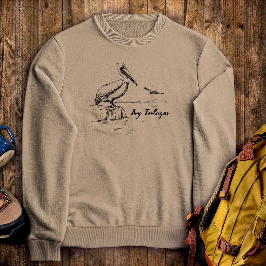 Dry Tortugas Line Drawing Crewneck Sweatshirt