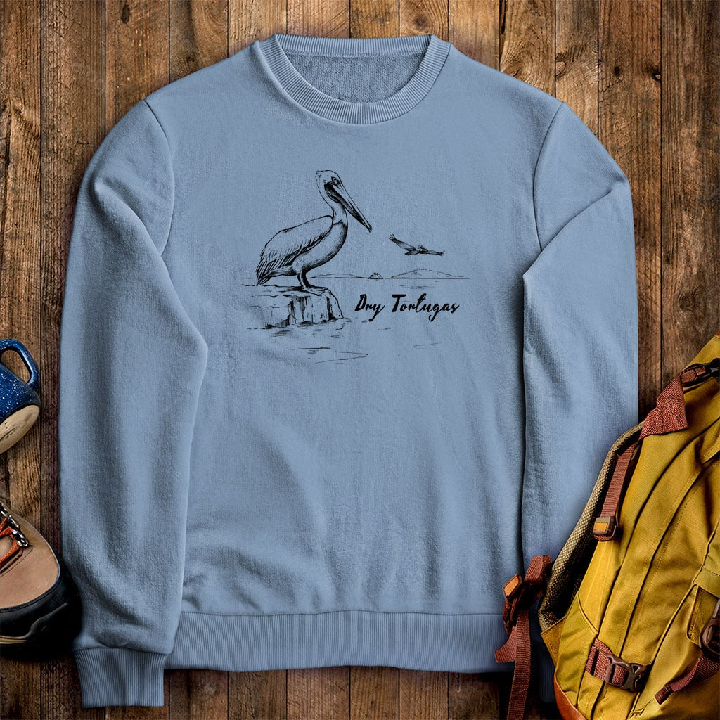 Dry Tortugas Line Drawing Crewneck Sweatshirt
