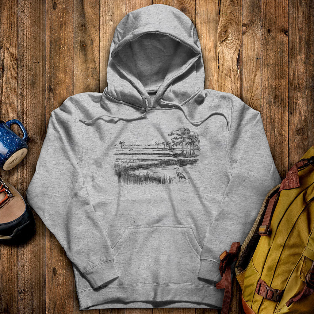 Everglades Line Drawing Hoodie