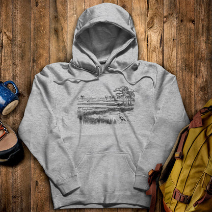 Everglades Line Drawing Hoodie