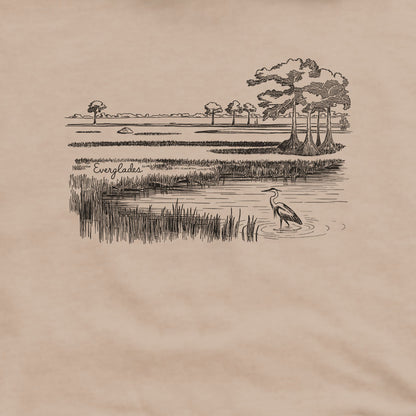 Everglades Line Drawing Hoodie