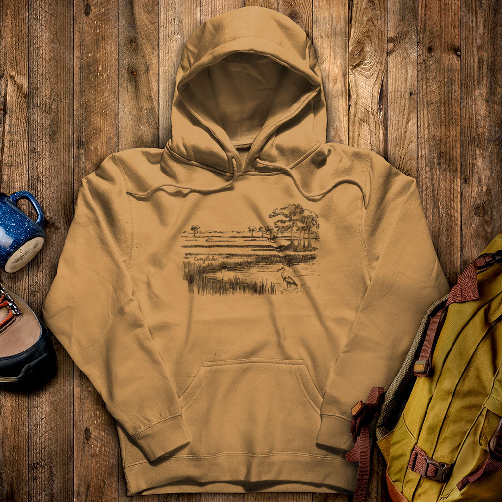 Everglades Line Drawing Hoodie