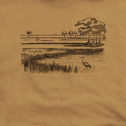 Everglades Line Drawing Hoodie