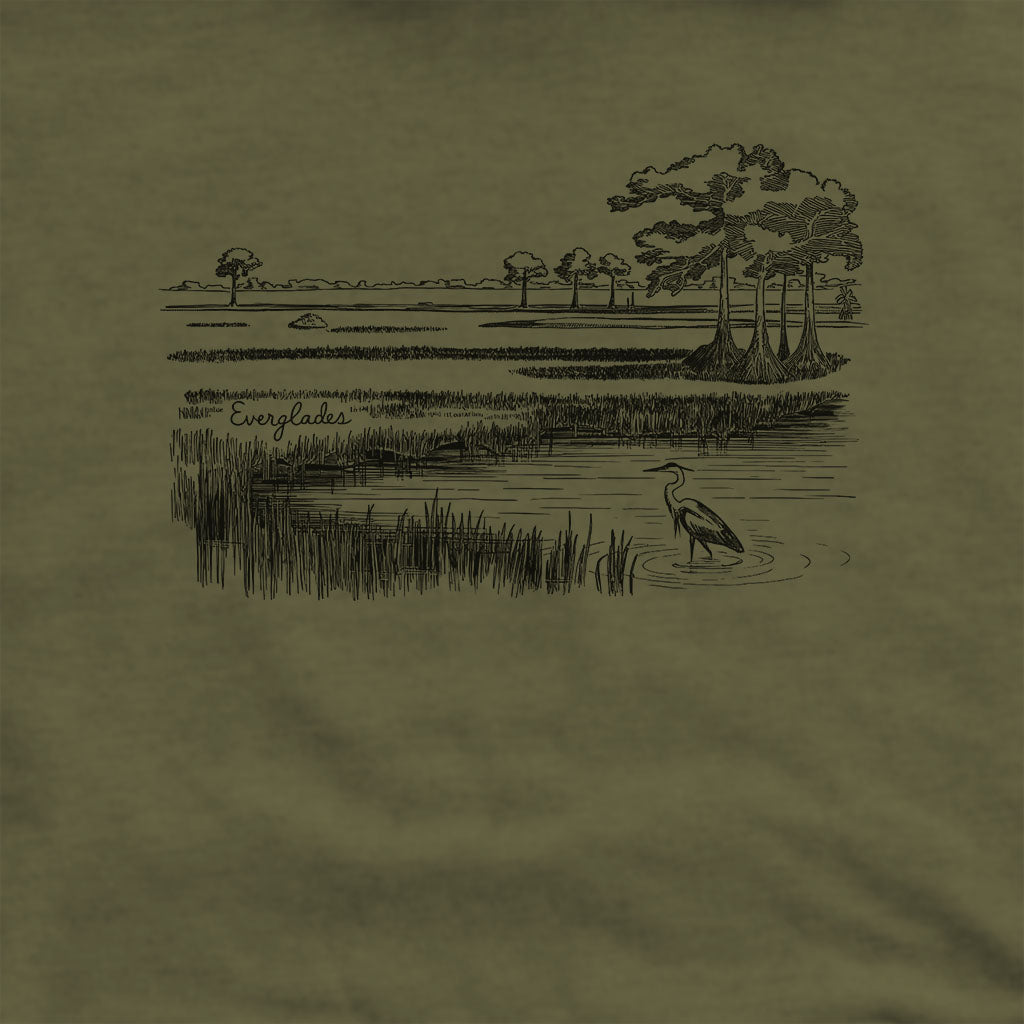 Everglades Line Drawing Hoodie