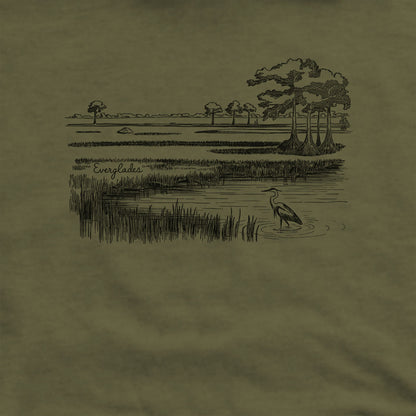 Everglades Line Drawing Hoodie