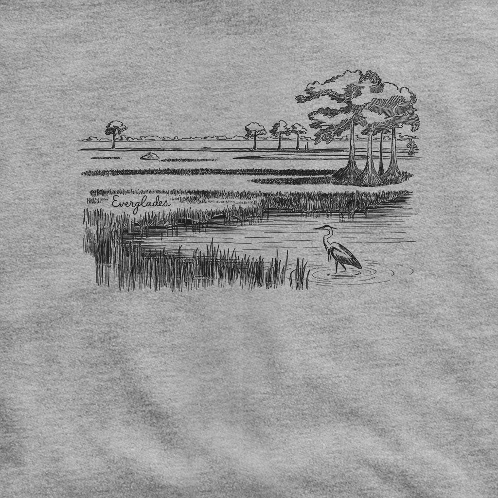 Everglades Line Drawing Hoodie