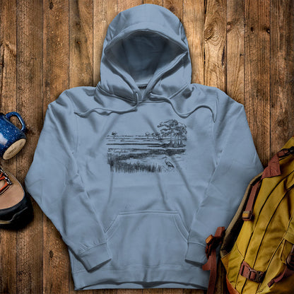 Everglades Line Drawing Hoodie
