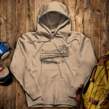 Everglades Line Drawing Hoodie