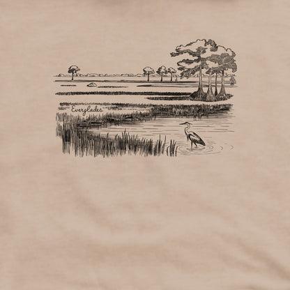Everglades Line Drawing Crewneck Sweatshirt