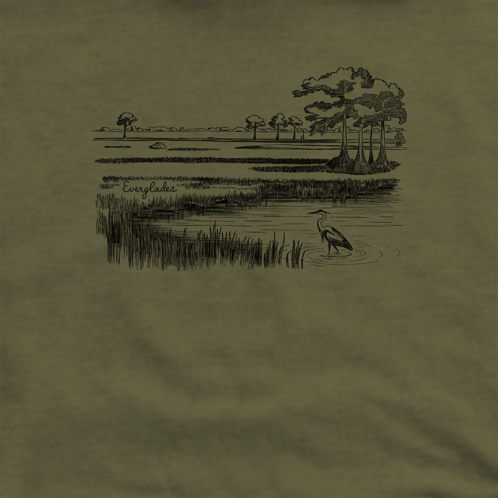 Everglades Line Drawing Crewneck Sweatshirt