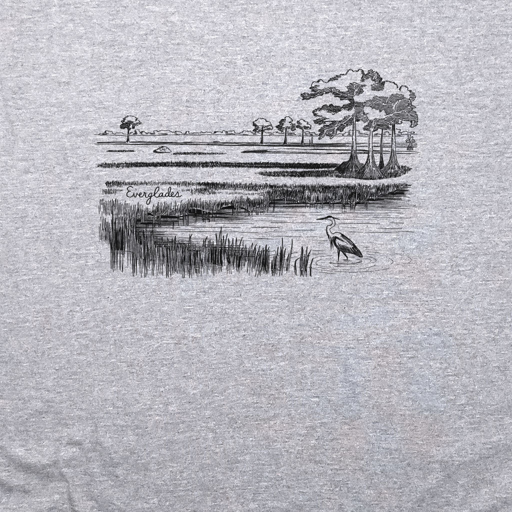 Everglades Line Drawing Crewneck Sweatshirt
