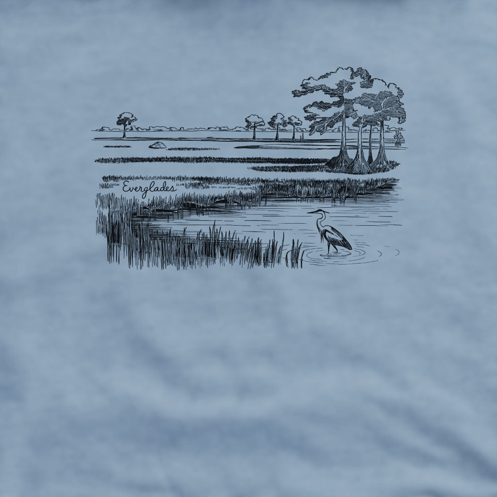 Everglades Line Drawing Crewneck Sweatshirt