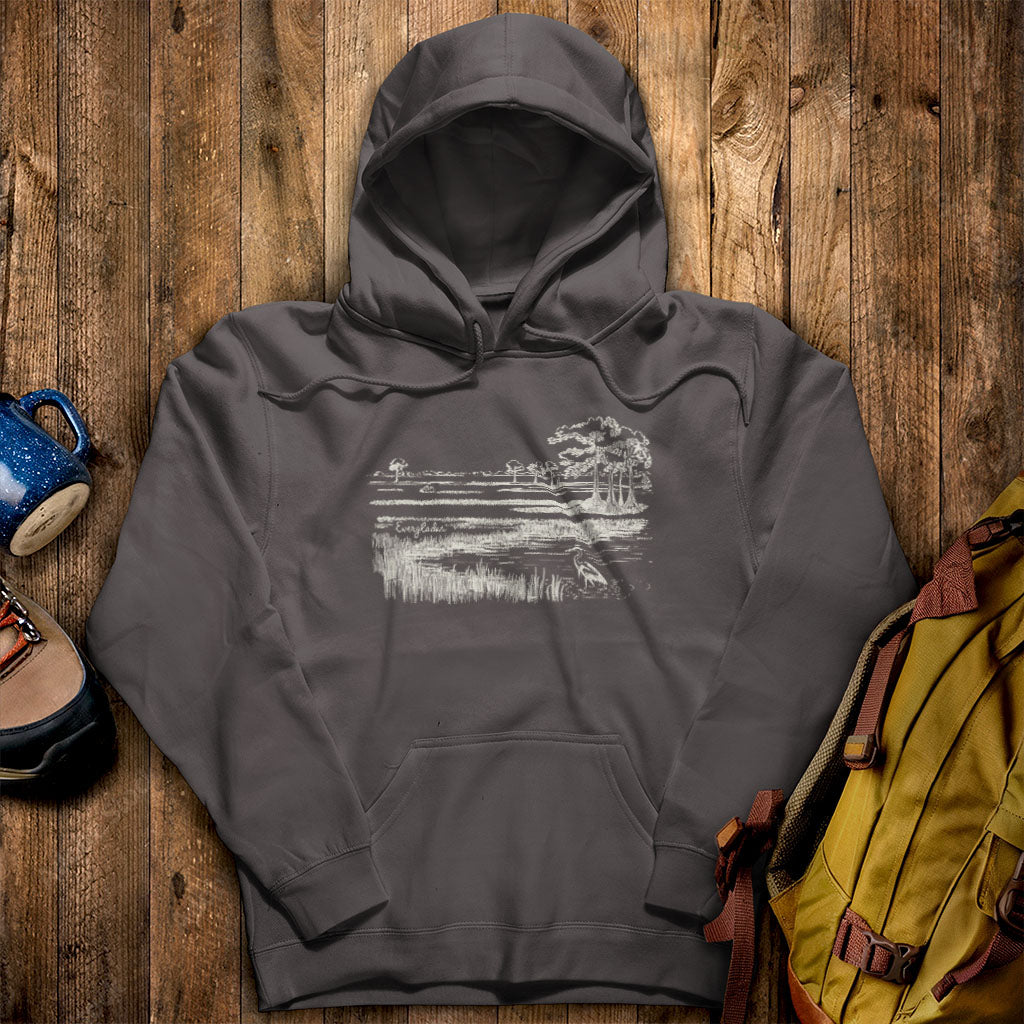 Everglades Line Drawing Hoodie