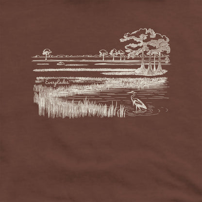 Everglades Line Drawing Hoodie