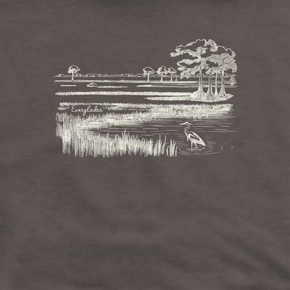 Everglades Line Drawing Crewneck Sweatshirt
