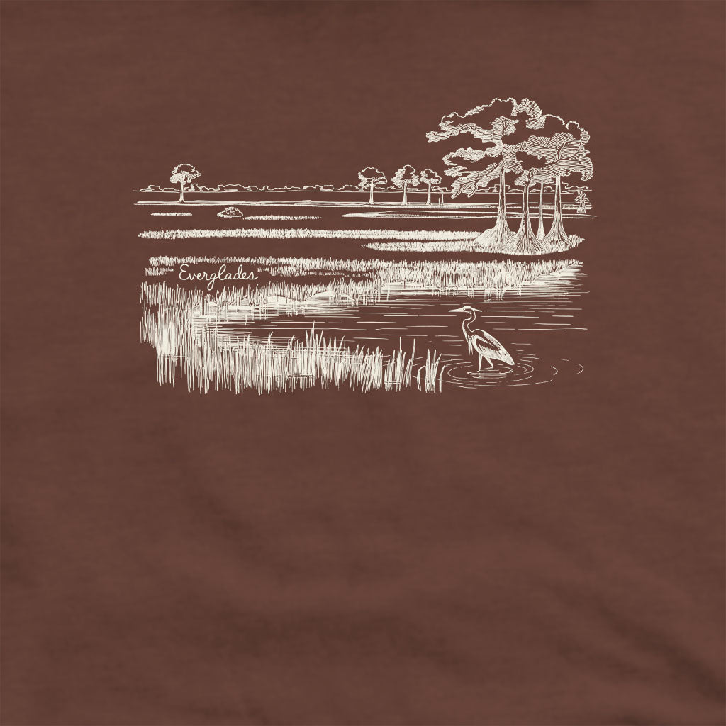 Everglades Line Drawing Crewneck Sweatshirt