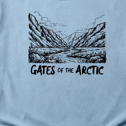 Gates of the Artic Line Drawing Cotton T-Shirt