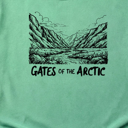 Gates of the Artic Line Drawing Cotton T-Shirt