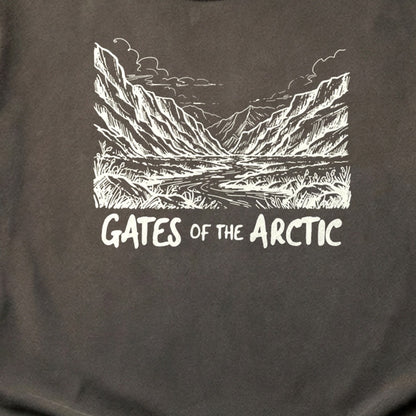 Gates of the Artic Line Drawing Cotton T-Shirt
