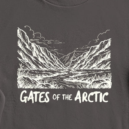 Gates of the Artic Line Drawing Crewneck Sweatshirt