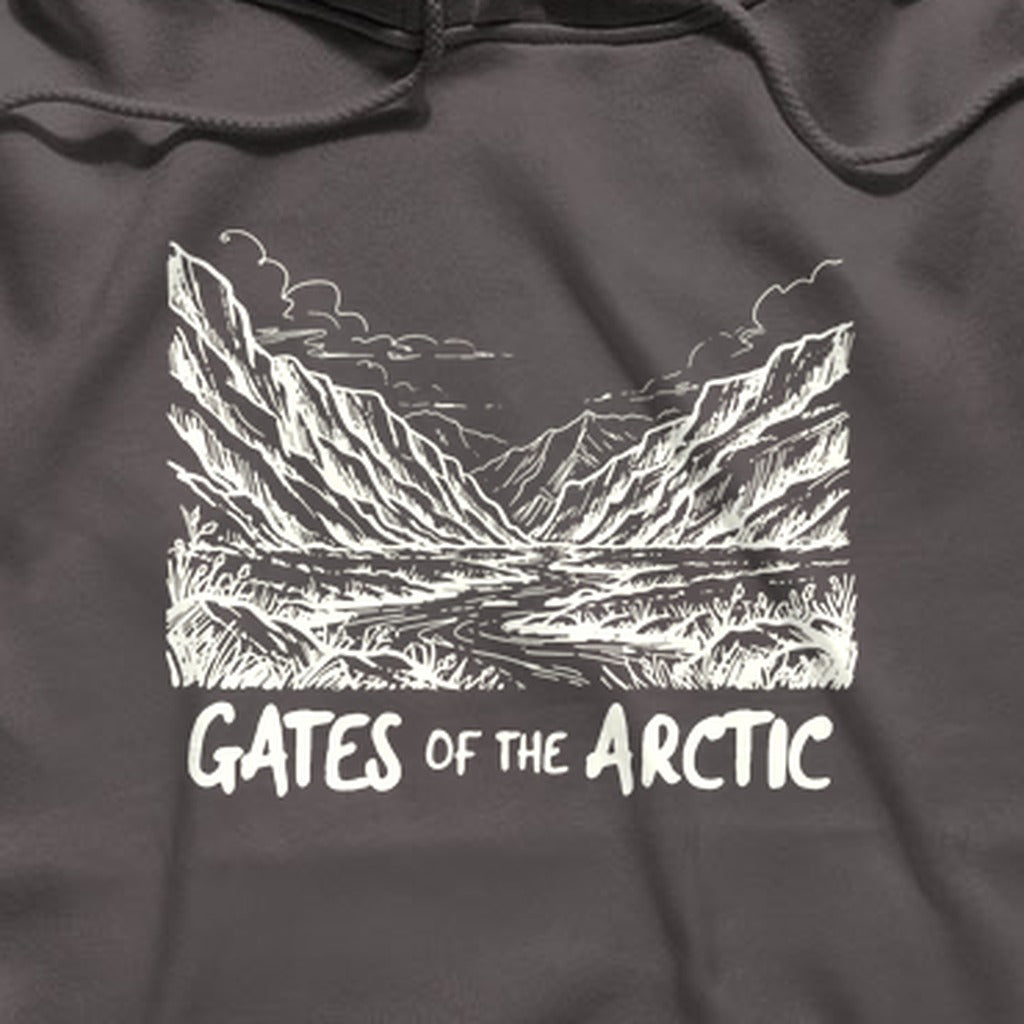 Gates of the Artic Line Drawing Hoodie