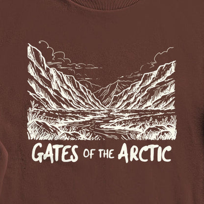 Gates of the Artic Line Drawing Crewneck Sweatshirt