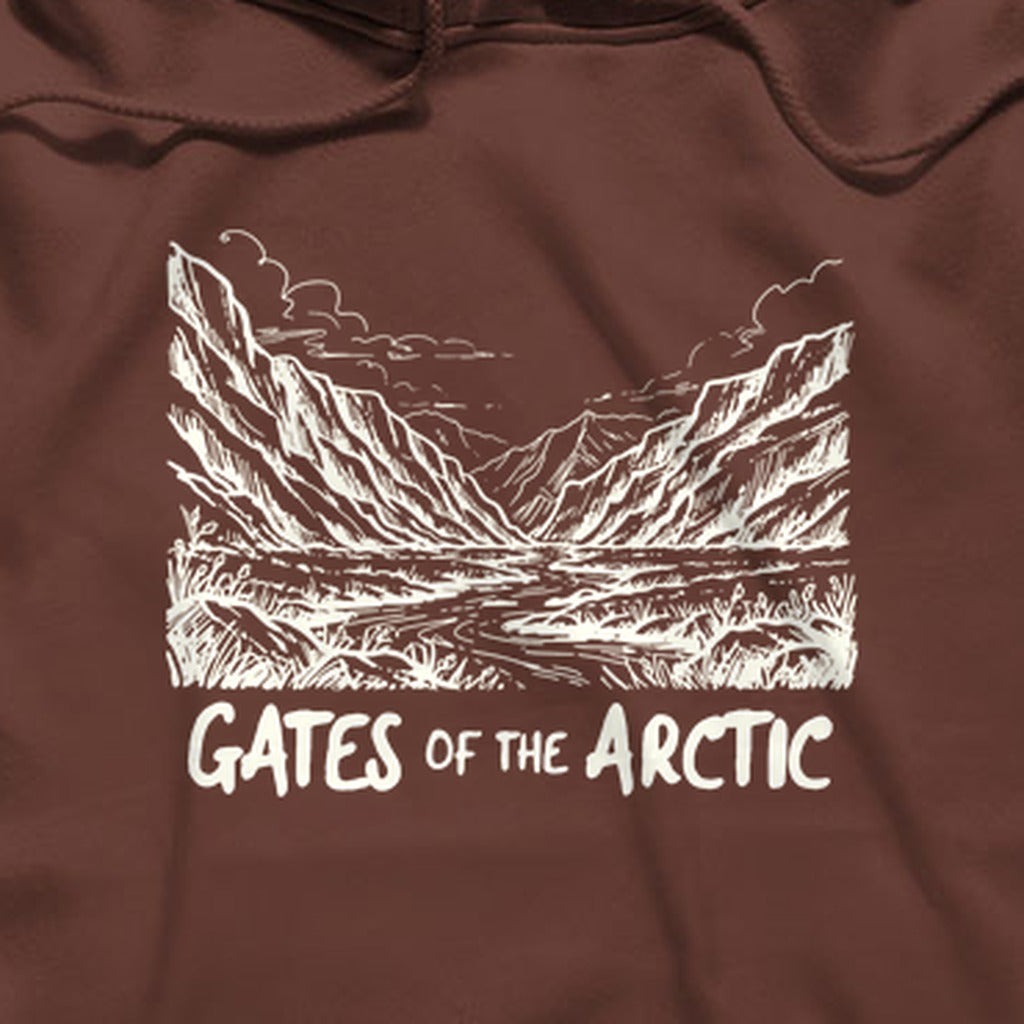 Gates of the Artic Line Drawing Hoodie