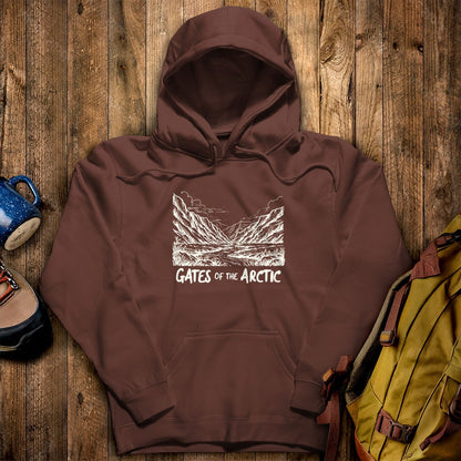 Gates of the Artic Line Drawing Hoodie
