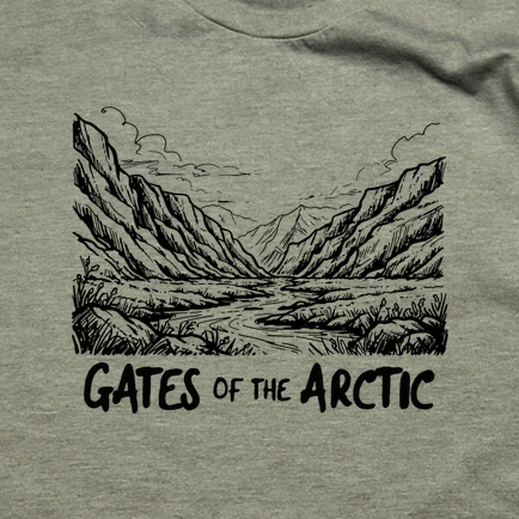 Gates of the Artic Line Drawing T-Shirt
