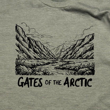 Gates of the Artic Line Drawing T-Shirt