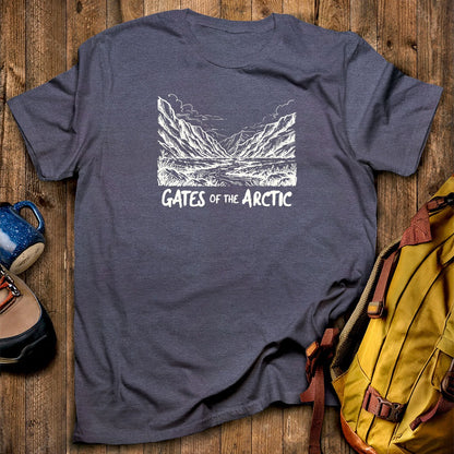 Gates of the Artic Line Drawing T-Shirt