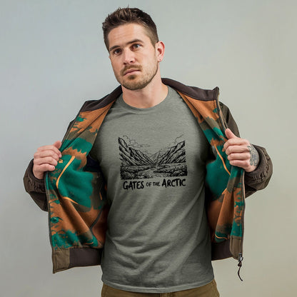 Gates of the Artic Line Drawing T-Shirt