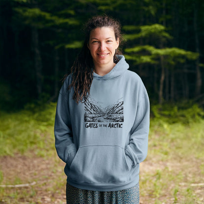 Gates of the Artic Line Drawing Hoodie