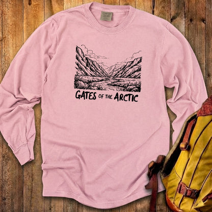 Gates of the Artic Line Drawing Premium Long Sleeve