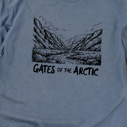 Gates of the Artic Line Drawing Premium Long Sleeve