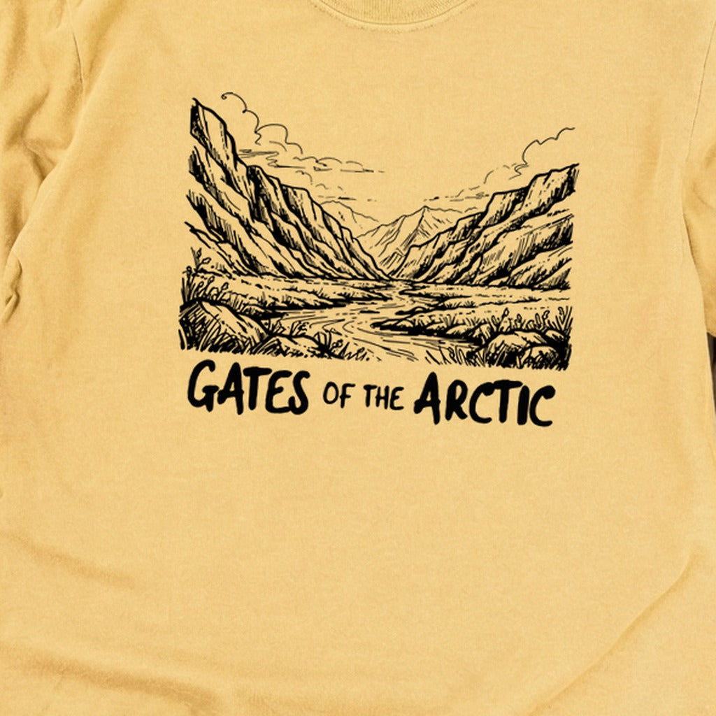 Gates of the Artic Line Drawing Premium Long Sleeve