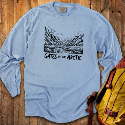 Gates of the Artic Line Drawing Premium Long Sleeve