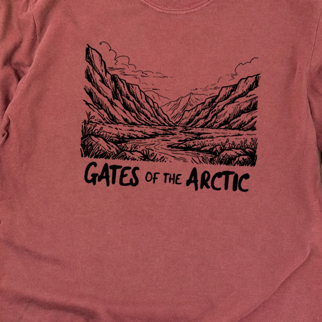 Gates of the Artic Line Drawing Premium Long Sleeve