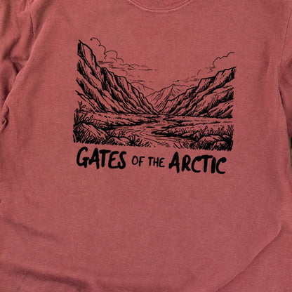 Gates of the Artic Line Drawing Premium Long Sleeve