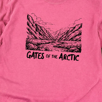 Gates of the Artic Line Drawing Premium Long Sleeve