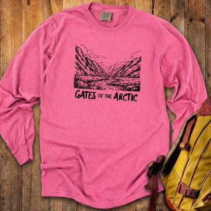 Gates of the Artic Line Drawing Premium Long Sleeve