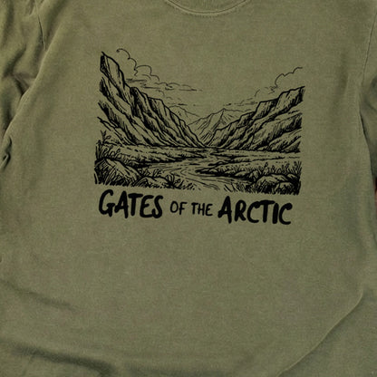 Gates of the Artic Line Drawing Premium Long Sleeve