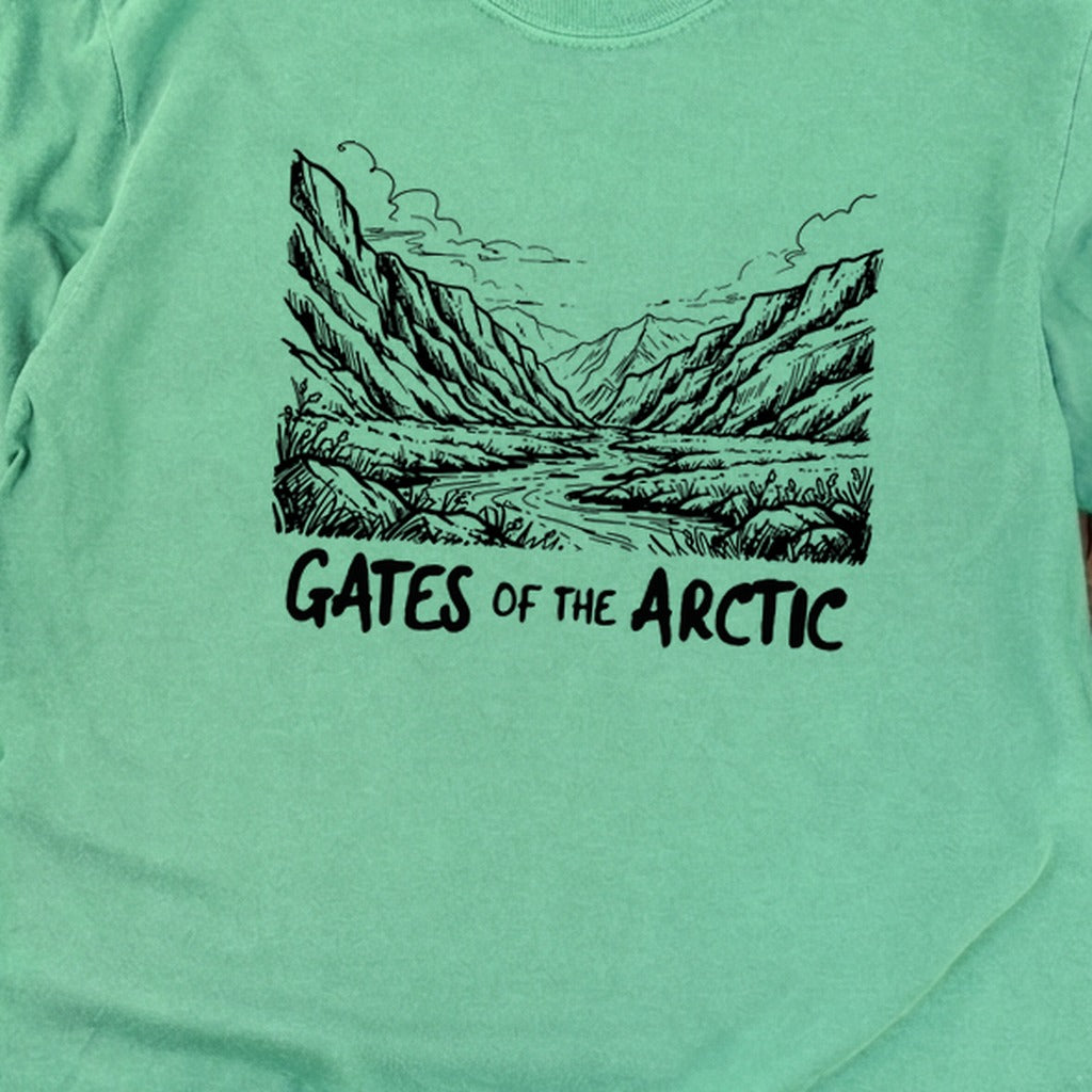 Gates of the Artic Line Drawing Premium Long Sleeve