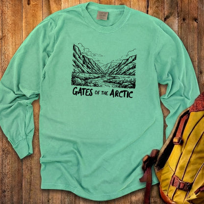 Gates of the Artic Line Drawing Premium Long Sleeve