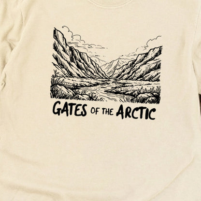 Gates of the Artic Line Drawing Premium Long Sleeve