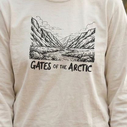 Gates of the Artic Line Drawing Premium Long Sleeve