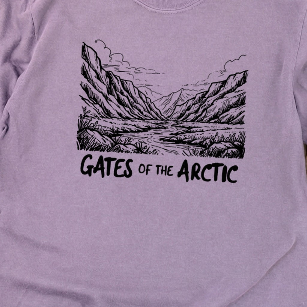 Gates of the Artic Line Drawing Premium Long Sleeve