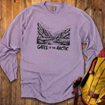 Gates of the Artic Line Drawing Premium Long Sleeve