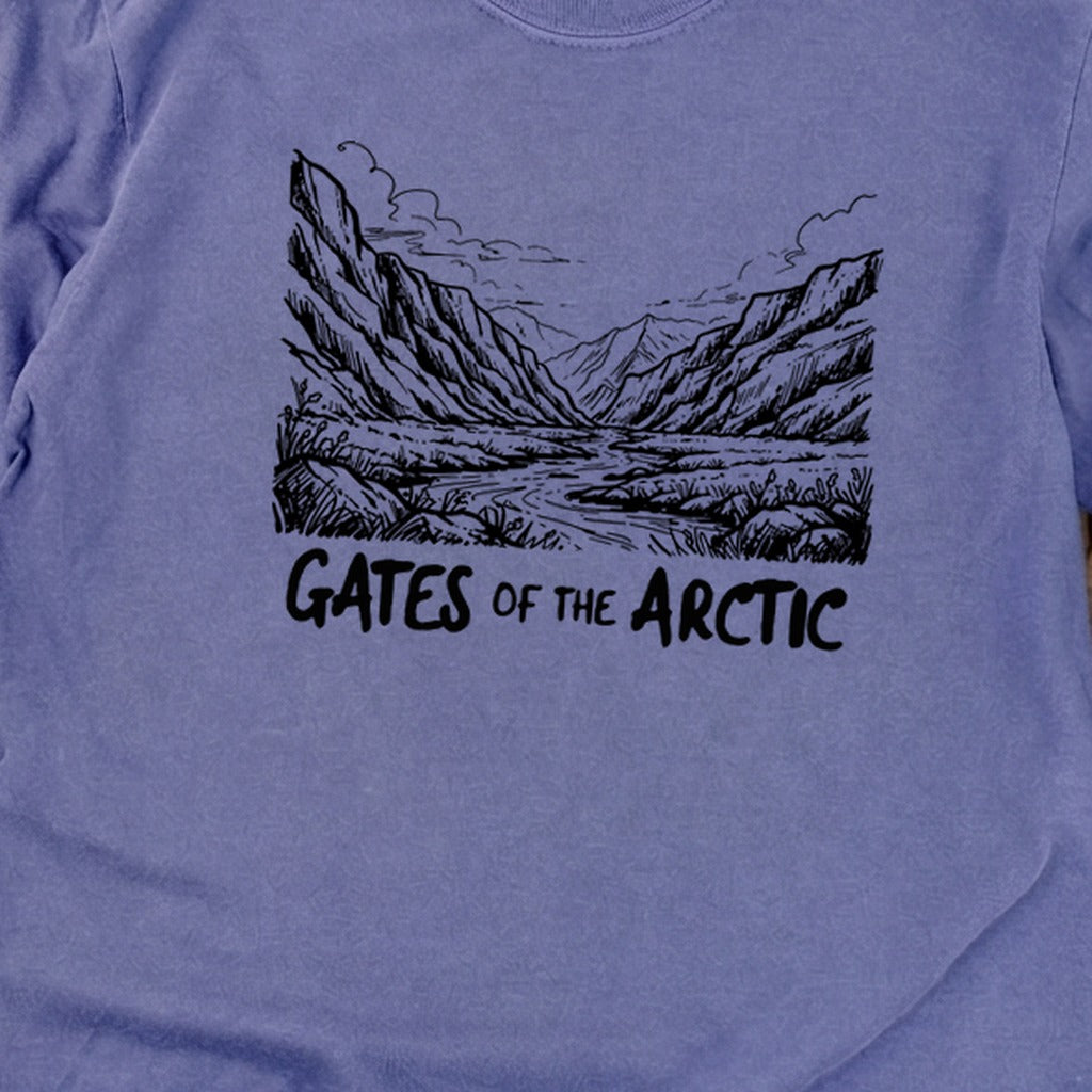 Gates of the Artic Line Drawing Premium Long Sleeve